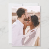 Foto van Elegant Black and White Wedding Kaart (Achterkant)