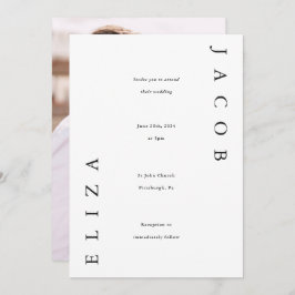 Foto van Elegant Black and White Wedding Kaart