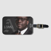 Foto van Elegant Black en White Classic Bagagelabel (Voorkant (horizontaal))