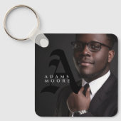 Foto van Elegant Black en White Classic Sleutelhanger (Voorkant)