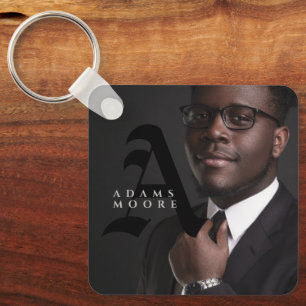 Foto van Elegant Black en White Classic Sleutelhanger