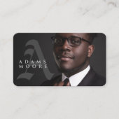 Foto van Elegant Black en White Classic Visitekaartje (Voorkant)