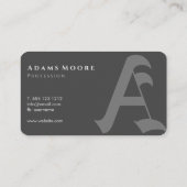 Foto van Elegant Black en White Classic Visitekaartje (Achterkant)