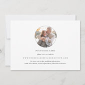 Foto van Elegant Black en White Monogram Weddensch Save The Date (Achterkant)