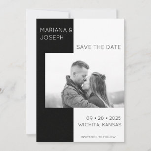 Foto van Elegant Black en White Save The Date