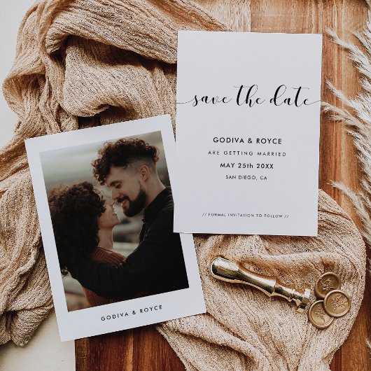 Foto van Elegant Black en White Save The Date