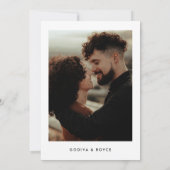 Foto van Elegant Black en White Save The Date (Achterkant)