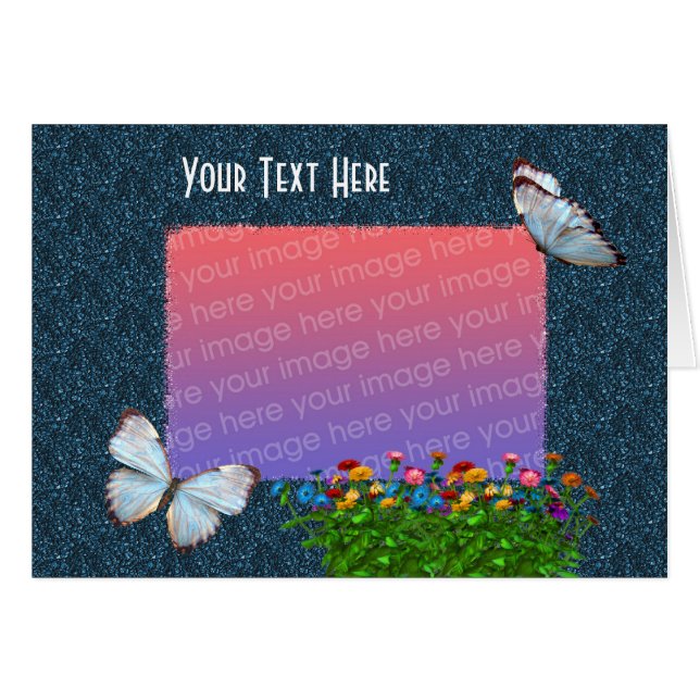 Foto van Elegant Butterflies en Zinnia Flowers (Voorkant Horizontaal)