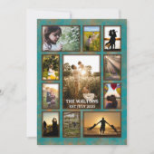 Foto van Elegant Copper and Blauwgroen Lijst Colla Kaart (Voorkant)