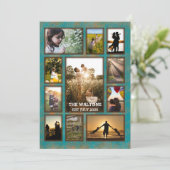 Foto van Elegant Copper and Blauwgroen Lijst Colla Kaart (Staand voorkant)