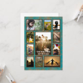 Foto van Elegant Copper and Blauwgroen Lijst Colla Kaart (Voorkant / Achterkant in situ)