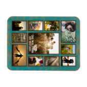 Foto van Elegant Copper and Blauwgroen Lijst Colla Magneet (Horizontaal)