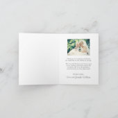 Foto van Elegant Coral Pink Scalloped Wedding Bedankkaart (Binnen)