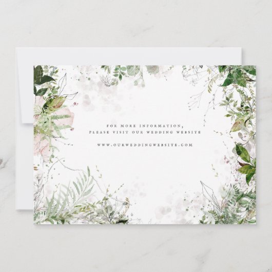 Foto van Elegant Earthy Greenery Save The Date (Achterkant)