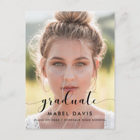 Foto van elegant en chic afstuderen briefkaart (Voorkant)