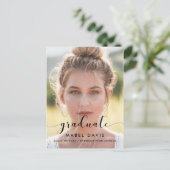 Foto van elegant en chic afstuderen briefkaart (Staand voorkant)