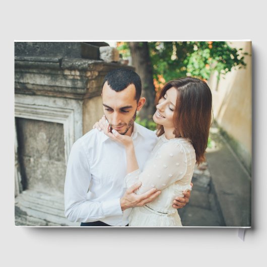 Foto van elegant en  rood flesje gastenboek (Achterkant)