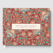 Foto van elegant en  rood flesje gastenboek (Voorkant)