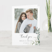 Foto van Elegant Eucalyptus Greenery Bedankkaart (Voorkant)