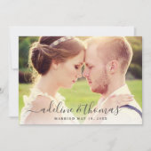 Foto van Elegant Eucalyptus Greenery Wedding Bedankkaart (Voorkant)