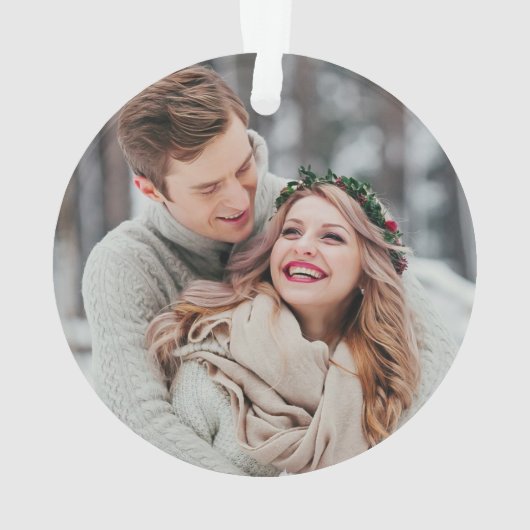 Foto van Elegant First Kerstfeest Greenery Wedding Ornament (achterkant)