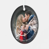 Foto van Elegant First Kerstfeest Together Metalen Ornament (Voorkant links)