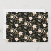 Foto van Elegant Floral Merry KerstBlack Feestdagenkaart (Achterkant)