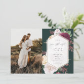 Foto van Elegant Floral Wedding Save The Date (Staand voorkant)