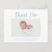 Foto van Elegant geboorteaankondiging bedankt Aankondigingskaart (Voorkant)