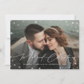 Foto van Elegant gehuwd met Kerstmis 2 Feestdagenkaart (Voorkant)