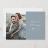 Foto van Elegant gehuwd met Kerstmis 2 Feestdagenkaart (Achterkant)