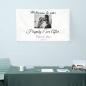 Foto van Elegant, gelukkig ooit Spandoek (Beurs)