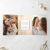 Foto van Elegant Gold Arch Prettige feestdagen Drieluik Kaart (Binnen)