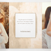 Foto van Elegant Gold Arch Prettige feestdagen Drieluik Kaart (Binnenkant midden)