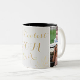 Foto van Elegant Gold Coolest Mam Ever Tweekleurige Koffiemok
