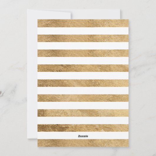 Foto van Elegant Gold-kerstboom, gehuwd en verrukt Feestdagenkaart (Achterkant)