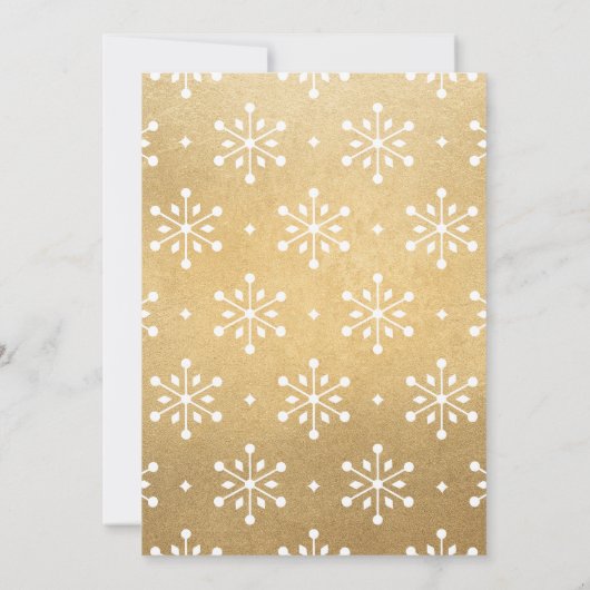 Foto van Elegant Gold Merry-kerstscript Feestdagenkaart (Achterkant)