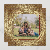 Foto van Elegant Gold Pattern Feestdagenkaart (Voorkant / Achterkant)