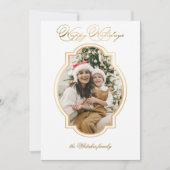 Foto van Elegant Gold Prettige feestdagen Feestdagenkaart (Voorkant)