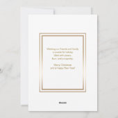 Foto van Elegant Gold Prettige feestdagen Feestdagenkaart (Achterkant)