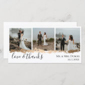 Foto van Elegant Gold Vein Wedding Hartelijk dank Bedankkaart (Voorkant / Achterkant)