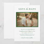 Foto van Elegant Green Wedding Save The Date (Voorkant / Achterkant)