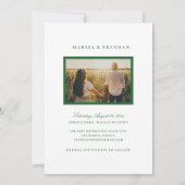 Foto van Elegant Green Wedding Save The Date (Achterkant)