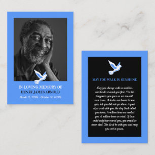 Foto van Elegant, Heilige Dove, Kaart van Prayer Visitekaartje