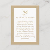 Foto van Elegant, Heilige Dove, Kaart van Prayer Visitekaartje (Achterkant)