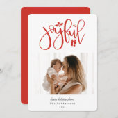 Foto van Elegant Joyful Feestdagenkaart (Voorkant / Achterkant)