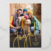 Foto van Elegant Joyful Folie Feestdagenkaart (Voorkant)