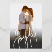 Foto van Elegant Joyful Folie Feestdagenkaart (Voorkant)