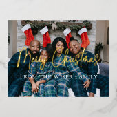 Foto van Elegant Kerstfeestdag Folie Feestdagen Briefkaart (Voorkant)