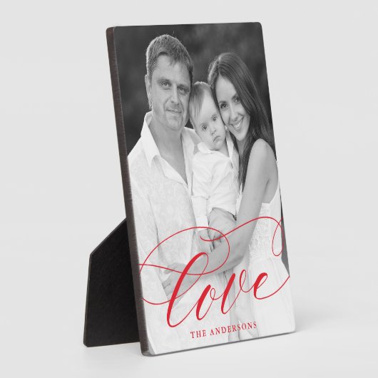 Foto van Elegant Love Red Script Fotoplaat (Zijkant)